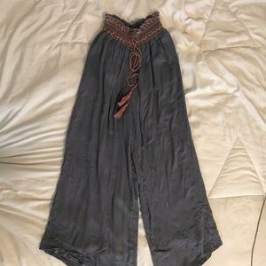 High waisted Palazzo/ wide leg grey boutique pants